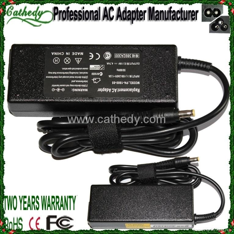 Top quality laptop adapter for Samsung 19V4.74A 5.5*3.0*1.2 3