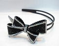 plastic hair band with cute rhinestone