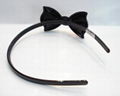 plastic bow hair band with crystal diamond 4