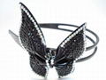 plastic butterfly hair band with beautiful crystal diamond 2