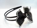 plastic butterfly hair band with beautiful crystal diamond 3