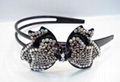 plastic butterfly headband with beautiful crystal diamond 2