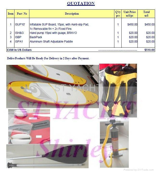 inflatable SUP board, inflatable stand-up paddle board 3