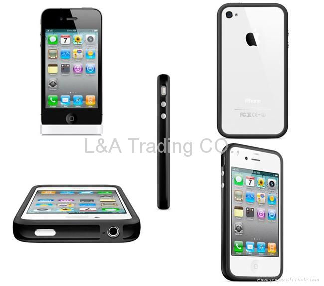 6pcs Hard Frame TPU Bumper Case Cover For iPhone 4 4G 2