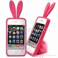 Bunny Rabito Rabbit Rubber Skin Case For iPhone 4 Pink