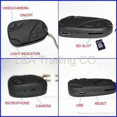 Car Key Chain Mini DVR Spy Camera Covert Camcorder 4GB 2