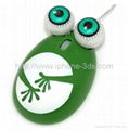 Lovely frog 3D Optical Mouse 800DPI USB 3 Buttons Green 1