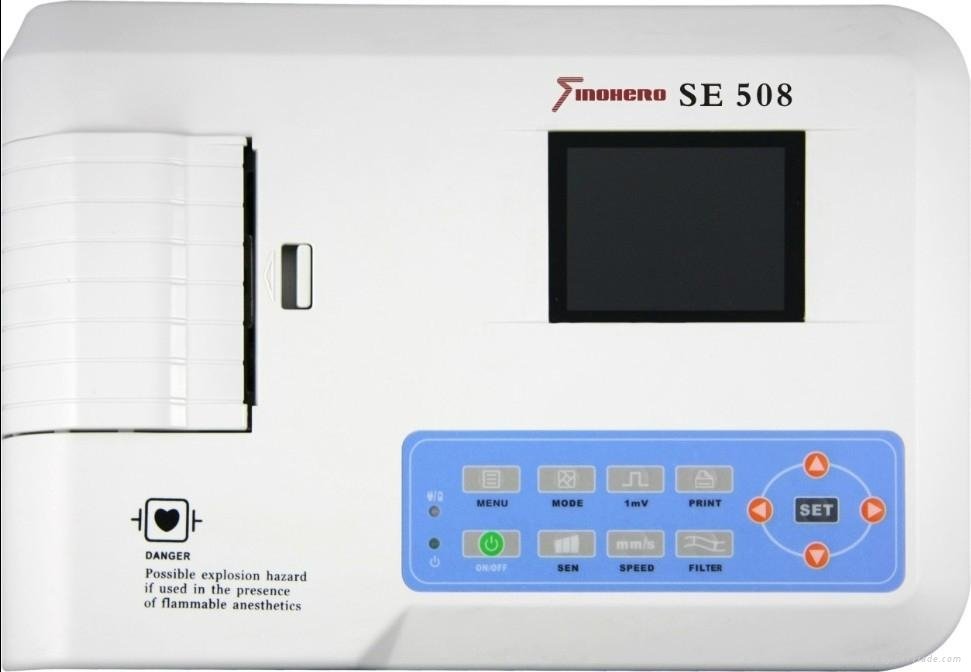 Three Channel ECG Machine with CE SE508