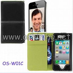 PHONE LEATHER CASE FOR IPHONE 4G/SAMSUNG