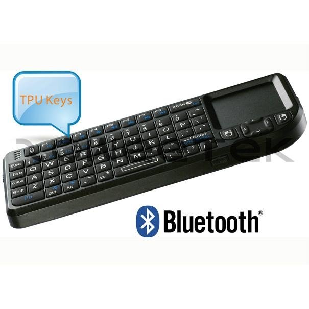 Ultra Mini Backlit Bluetooth Keyboard Mouse Touchpad & White LED Light