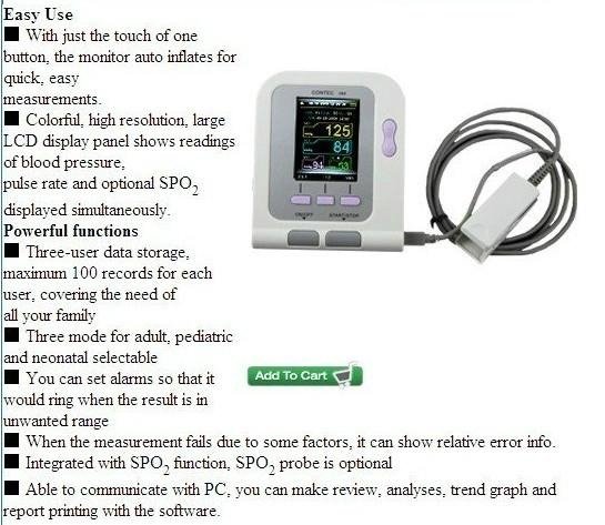 multifunctional electronical blood pressuere monitor(Oxygen probe)--GWEES 4