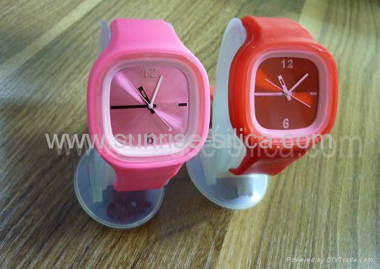 cheap silicone square jelly watch