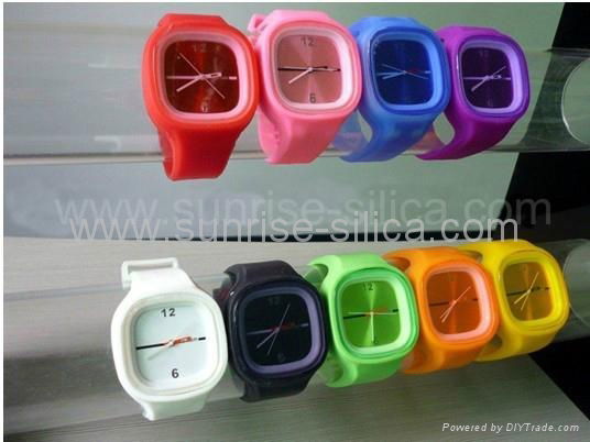 cheap silicone square jelly watch 2