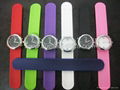fashion colors silicone slap on watch 4