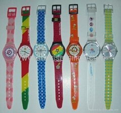cheap gift cute colorful plastic childrens watch
