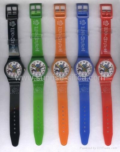 cheap gift cute colorful plastic childrens watch 2