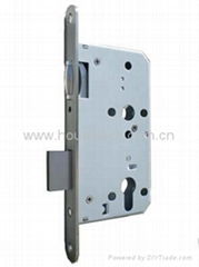 Roller latch bolt lock