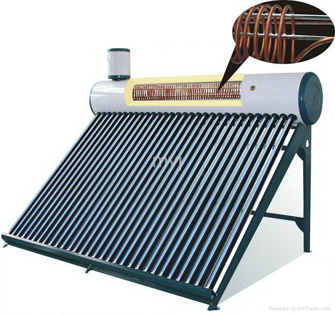 INTERGRATED COOPER-COIL PRESSURIZED Solar Water Heater System Solar Geyser 