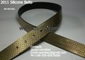 2011 fashion silicone rubber pu tpu tpe belts 2