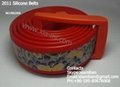 2011 fashion rubber plastic silicone pu belts 4