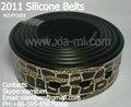 2011 fashion rubber plastic silicone pu belts 3