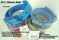 2011 fashion silicone rubber plastic belts 5