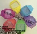  2011 Different color popular waterproof silicone watches 1