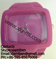  2011 Different color popular waterproof silicone watches 4