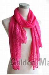 Fashion embroidery silk scarves