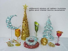 rattan christmas decoration