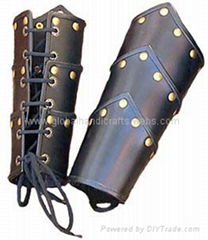 medievel leather vambraces