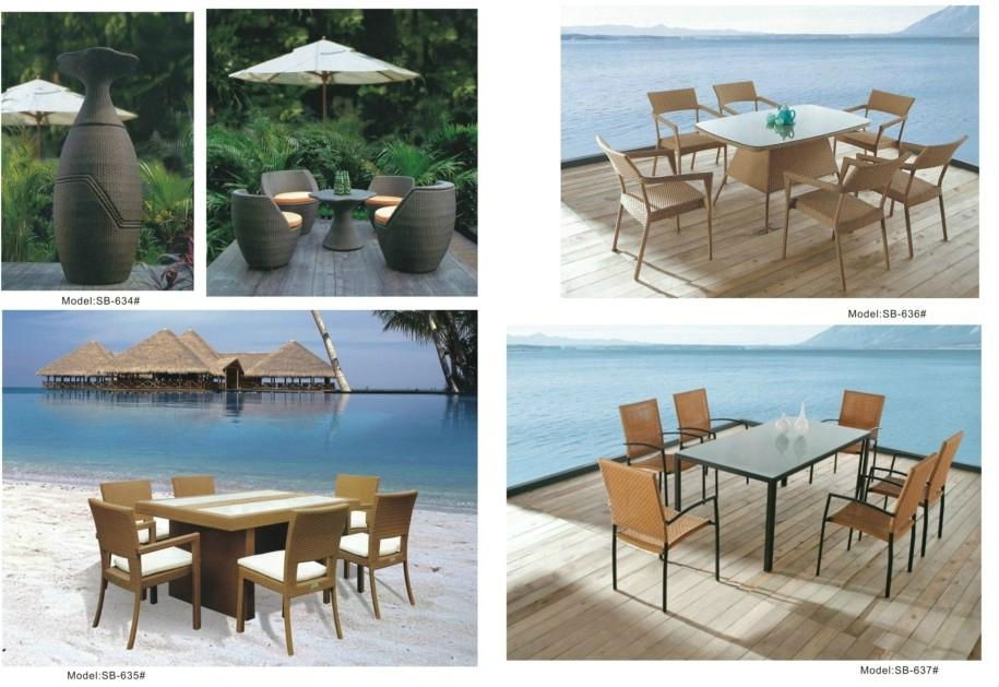 Rattan Outdoor Table and Chair  2