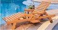 Wooden Outdoor and beach Lounge chair 2