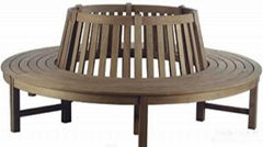 Wooden outdoor park bench