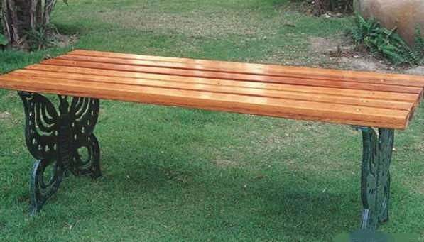 Wooden outdoor park bench 2