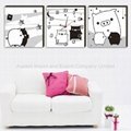 Canvas Painting Kids Funny Photo With Wall Clock  4