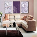 Modern Art Painting Wall Clock With Three Pictures 3