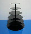 6 Tier Black Acrylic Cupcake Display Stand