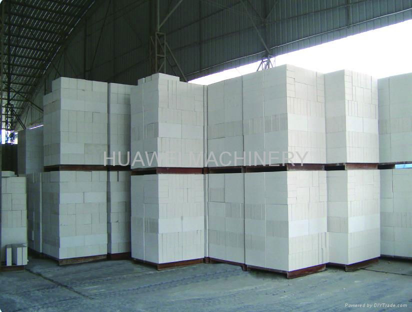Autoclaved aerated concrete block making line