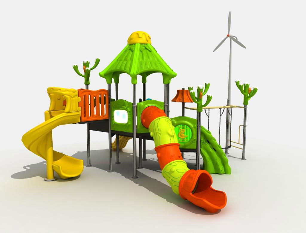 children outdoor amusement park slide