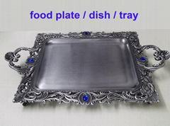 tray/saucer with blue diamond