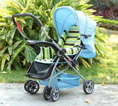 308 baby stroller with food tray and reversible handle