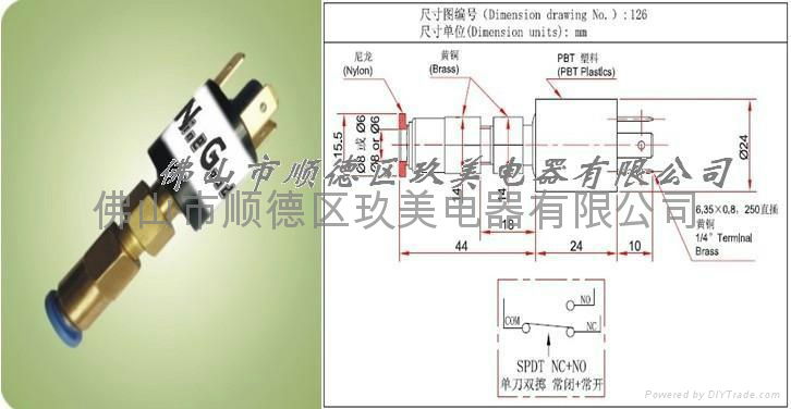 Micro pressure switch