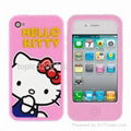 Hello Kitty Series Design Soft Silicon Silicone Back Cover Case For Iphone 4 4g  5