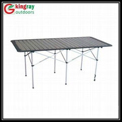 Aluminum folding camping table