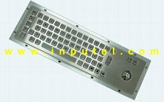 metal keyboard with trackball