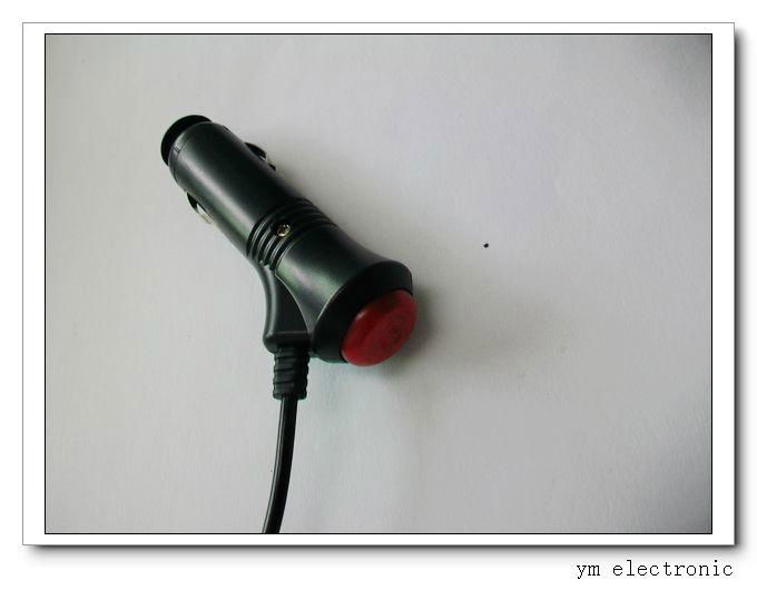  cigarette plug with red swith to DC or USB connector 5