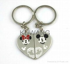 Heart Shape Metal Key Chain