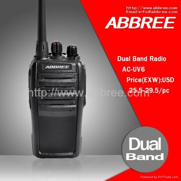 Dual band long range handheld radio FM transceiver AC-UV6