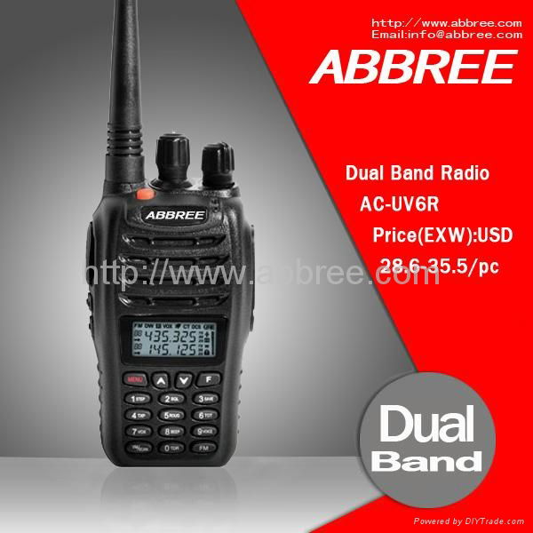 Newest vhf uhf dual band radio walkie-talkie with DTMF   AC-UV6R